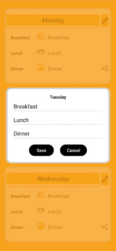 Daily Meal TimeTable Planner Screen 3