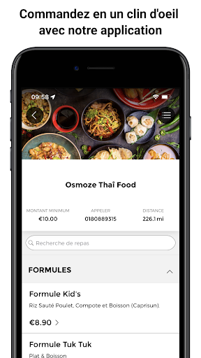 Android application Osmoze Thaï Food screenshort