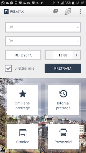 Android application Red Voznje screenshort