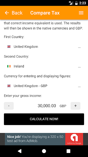 World Tax Calc Screen 3