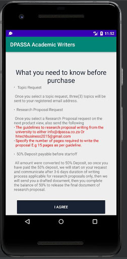 Android application DPASSA Academic Research Writi screenshort