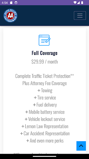 Android application Auto Allies screenshort