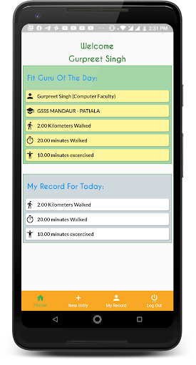 Fit Guru Screen 2