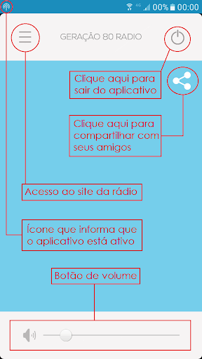 Android application GERAÇÃO 80 RADIO screenshort