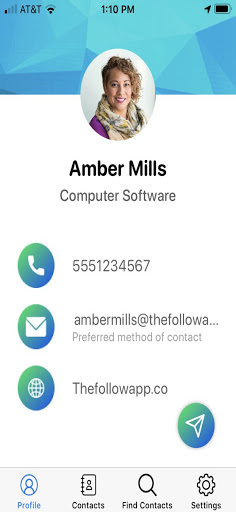 Follow App Screen 2
