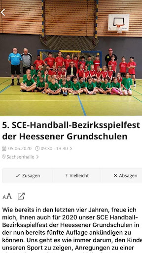 SCE 01/45 Heessen Handball e.V Screen 2