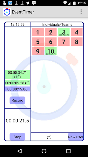 Android application Event Timer Trial screenshort