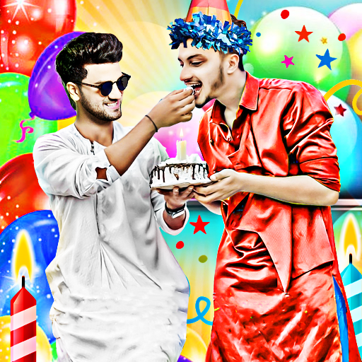 Birthday photo editor frames logo