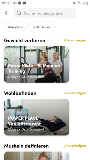 Android application POWER PLACE Gesund-APP screenshort