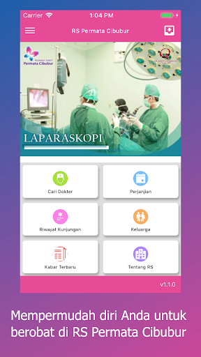 Android application RS Permata Cibubur screenshort