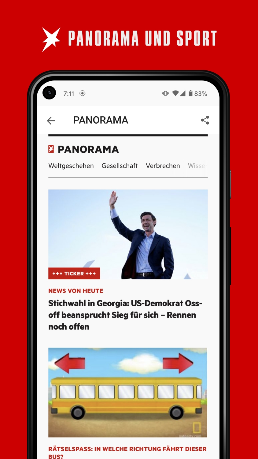 Android application stern - Aktuelle Nachrichten screenshort