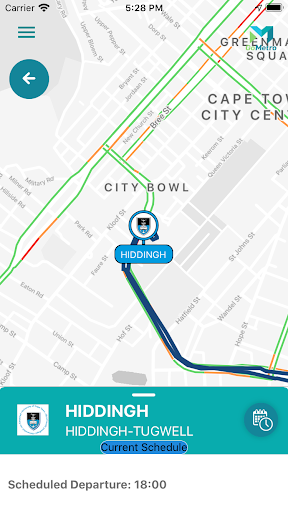 GoMetro Move - UCT Shuttle App Screen 2