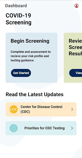 Android application CheckCOVID screenshort