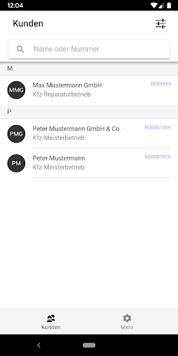 Android application LxCRM screenshort