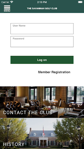 Android application Savannah Golf Club screenshort