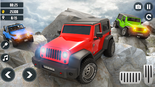 Offroad SUV Jeep Hill Driving