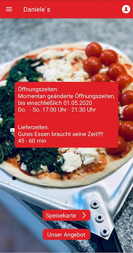 Android application Daniele´s Pizzeria screenshort