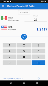 Imágen 1 Peso mexicano a Dólar android