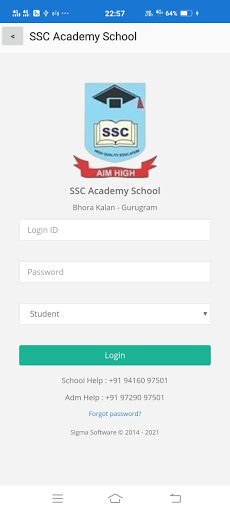 Android application SSC Academy School screenshort