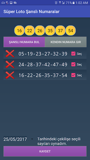 Süper Loto Şanslı Numaralar Screen 3