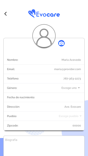 Evocare Provider Screen 3