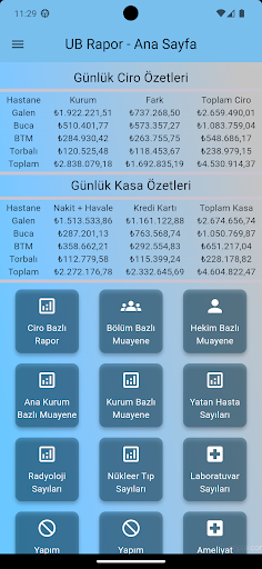 Android application UB Rapor screenshort