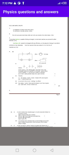 Physics questions and answers Screen 3