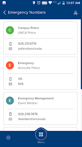 UNCA OnePort Screen 3