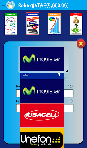 RekargaTAE Recargas Servicios Screen 3