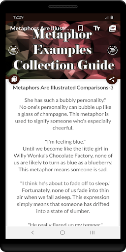 Metaphor Examples Collection Screen 2
