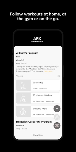 APX Training Club ekran görüntüsü