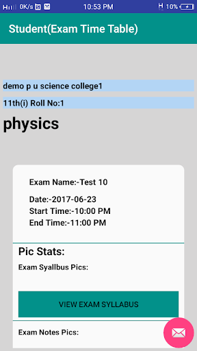 TG Student Screen 3