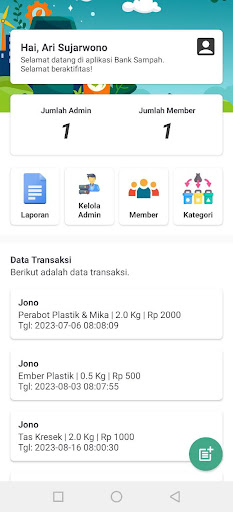Bank Sampahku Screen 2