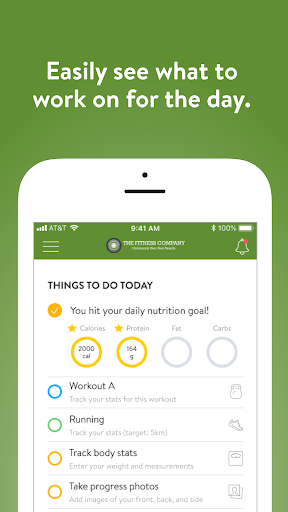Android application The Fitness Company screenshort