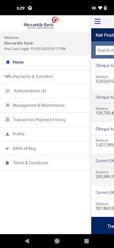 Mercantile Banking App Screen 3