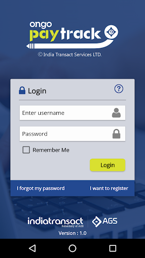 Android application Ongo PayTrack screenshort