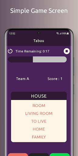 Tabuu - Word Game Screen 2