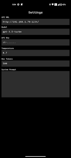 Android application ollm.chat screenshort