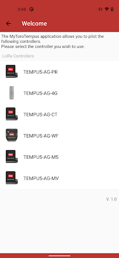 Android application MyToroTempus screenshort