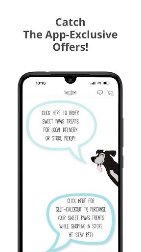 Android application Sweet Paws Dog Bakery screenshort