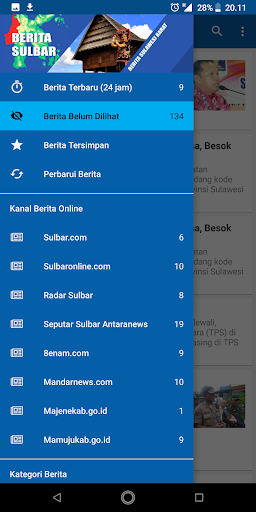 Android application Berita Sulbar : Berita Daerah screenshort