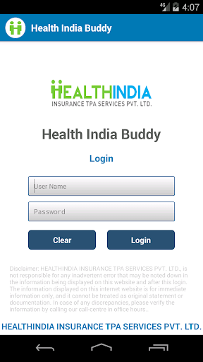 Android application Health India Buddy screenshort
