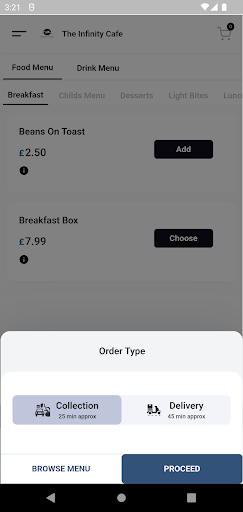 The Infinity Cafe Screen 2