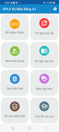 Android application Ôn Thi Bằng Lái Xe Máy screenshort