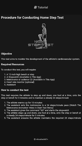 Home Step Test Screen 2