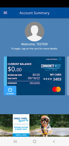 CWCU Cards Screen 2