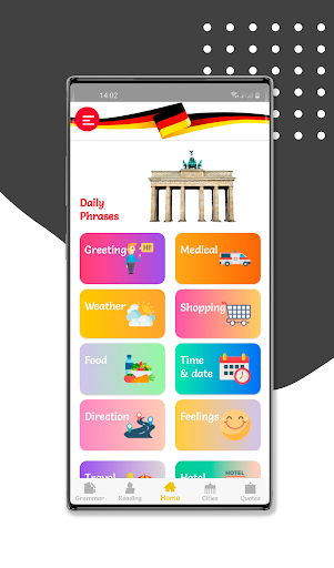 Android application German Language - Phrases screenshort