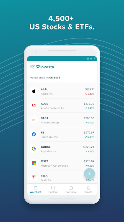 Invest in US stocks - Winvesta - 4.1.8 - (Android)