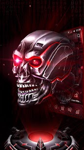 Neon Tech Skull 3D Theme For PC installation