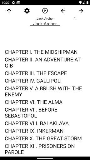 Android application Book, Jack Archer screenshort